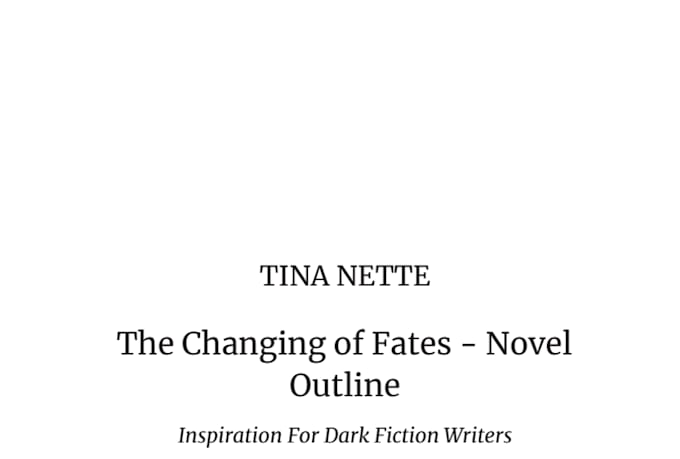 create a complete dark fiction novel outline